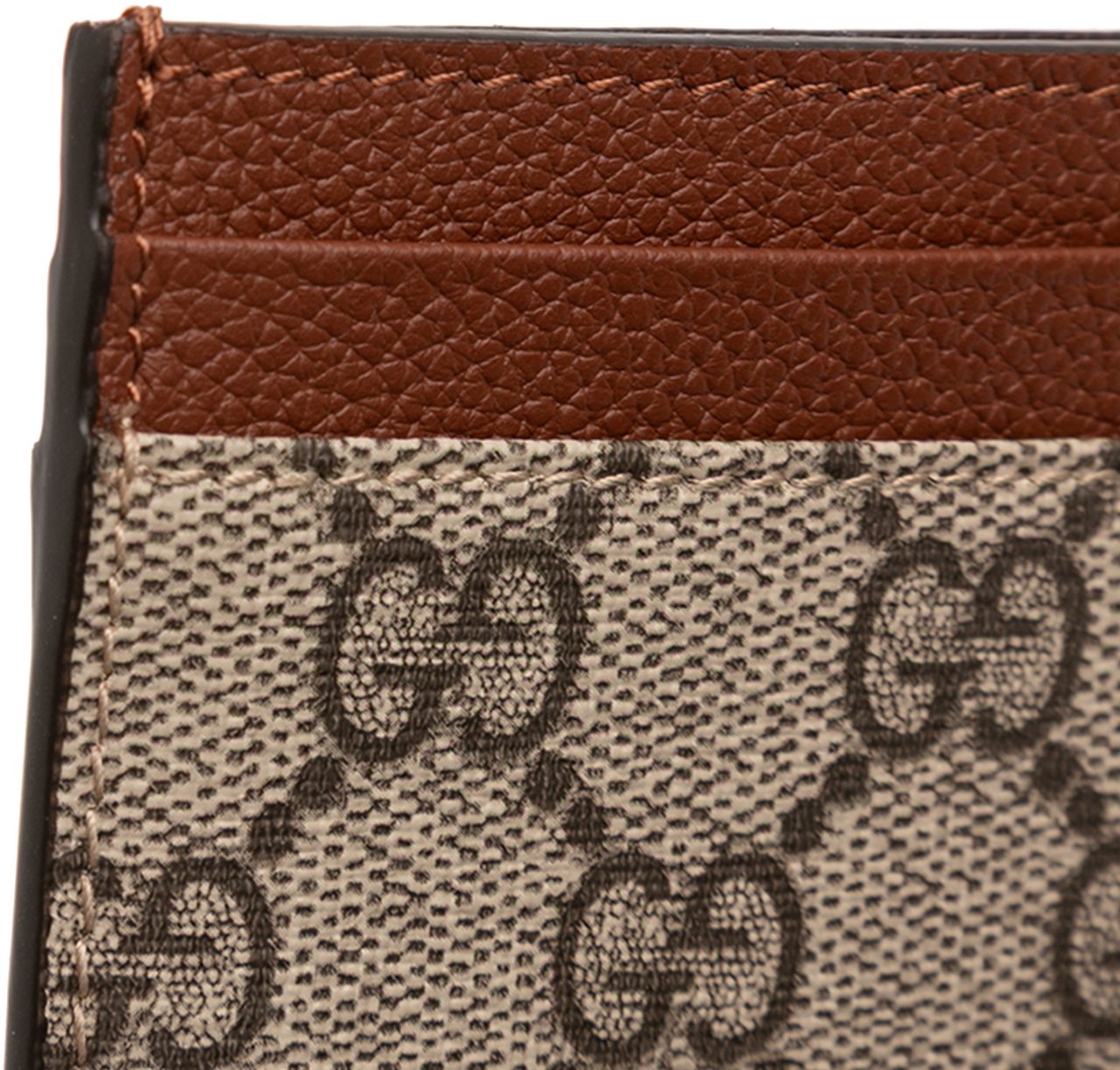 Gucci GG Supreme Card Holder Bruin