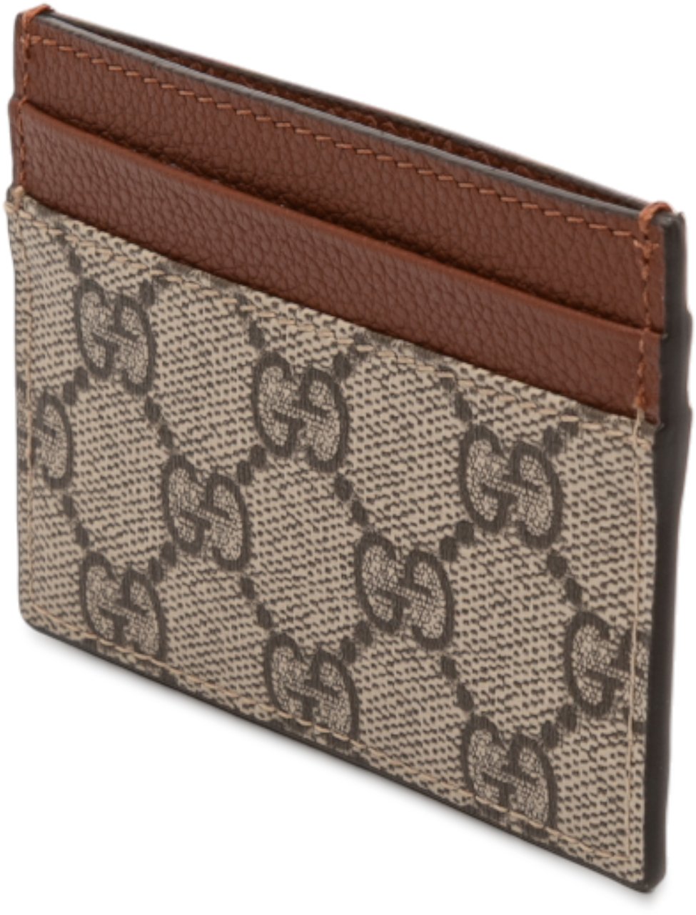 Gucci GG Supreme Card Holder Bruin
