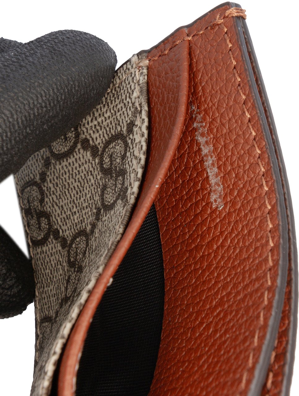 Gucci GG Supreme Card Holder Bruin