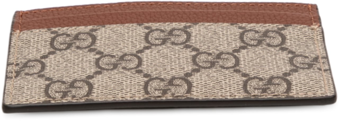 Gucci GG Supreme Card Holder Bruin