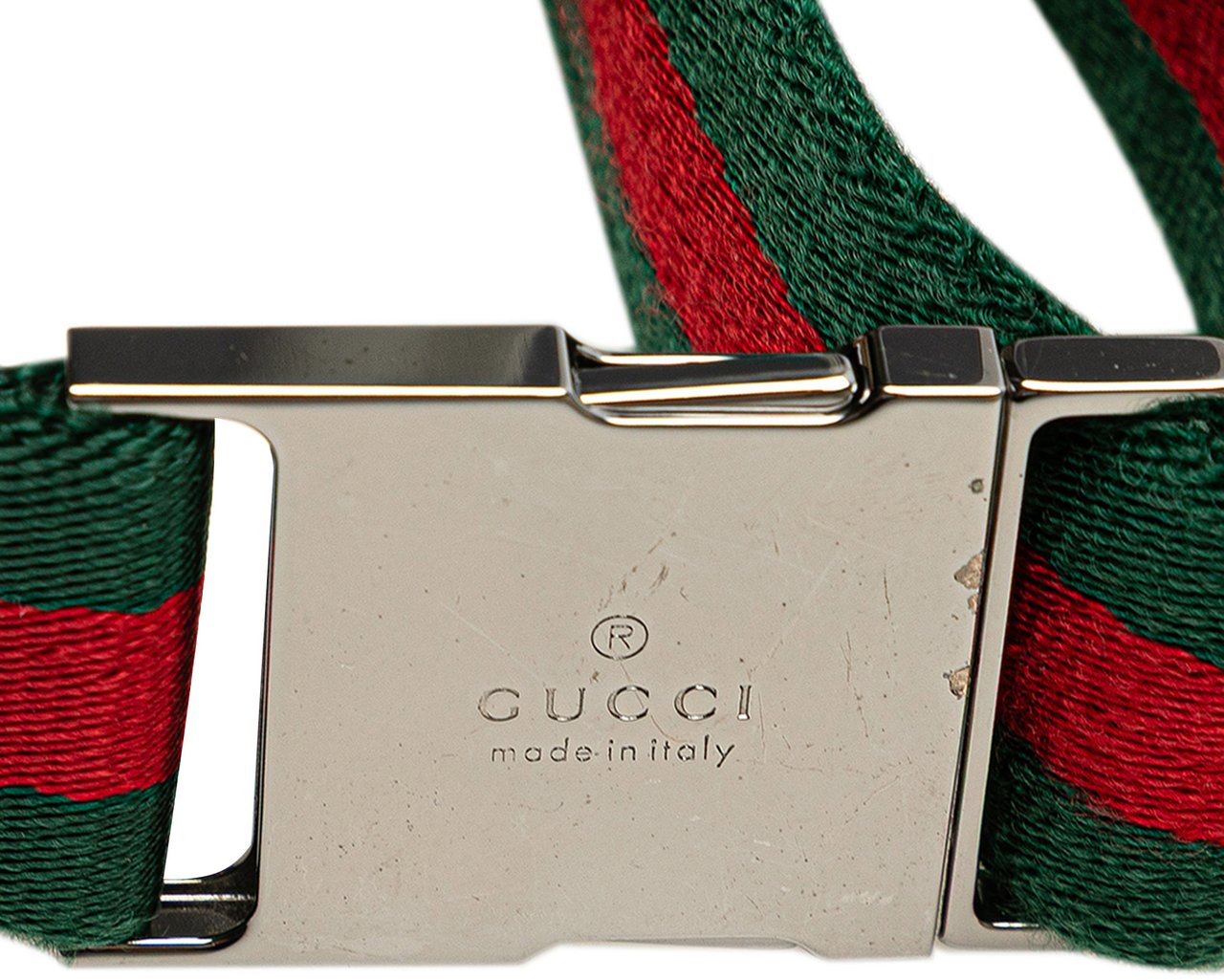 Gucci GG Canvas Web Double Pocket Belt Bag Bruin