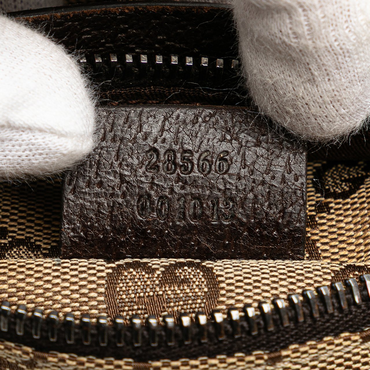 Gucci GG Canvas Web Double Pocket Belt Bag Bruin