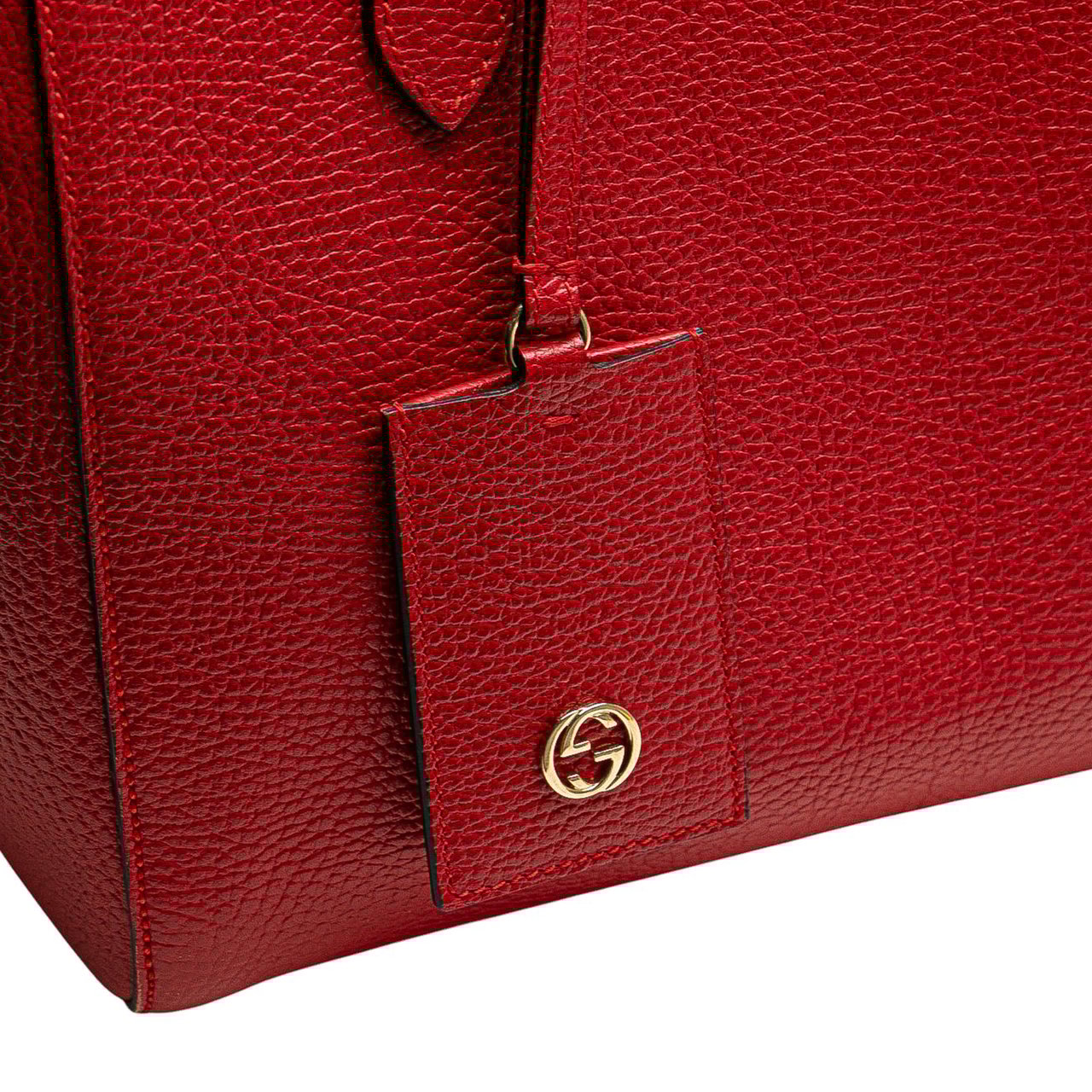 Gucci Medium Dollar Calfskin Swing Tote Rood