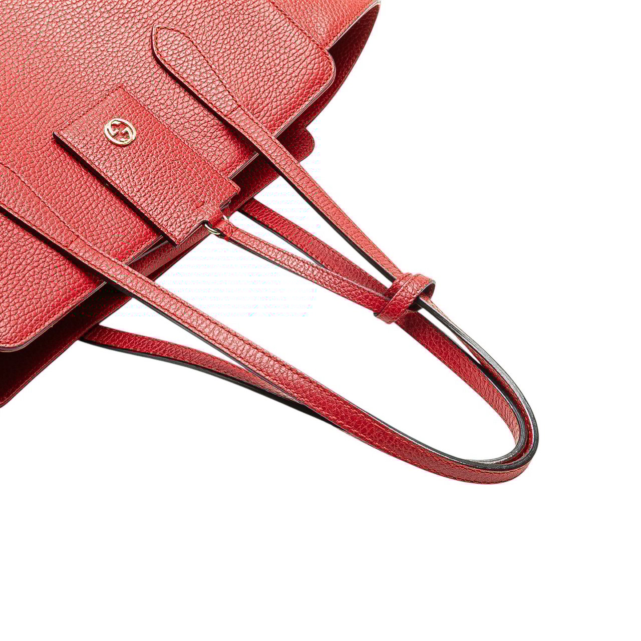 Gucci Medium Dollar Calfskin Swing Tote Rood