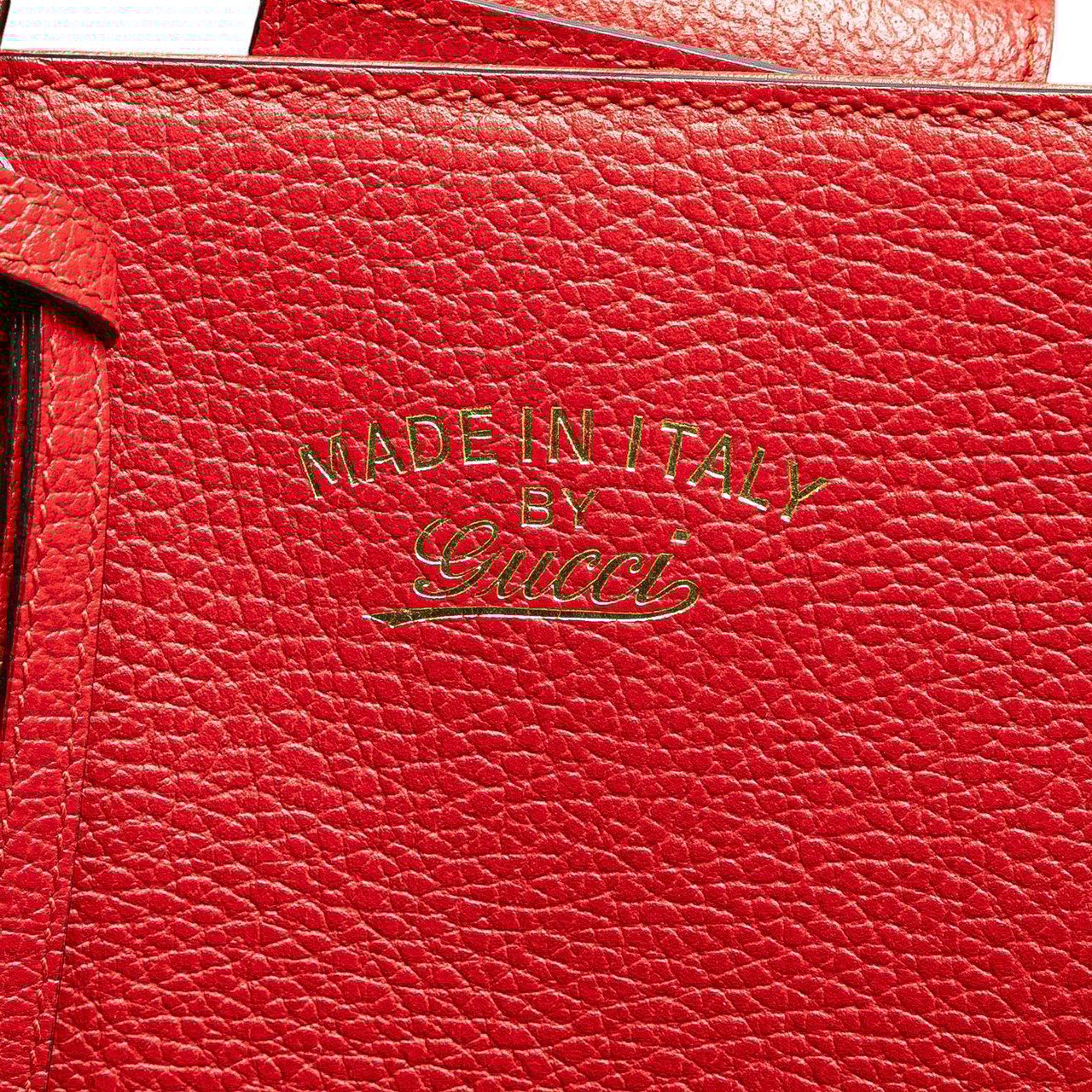 Gucci Medium Dollar Calfskin Swing Tote Rood