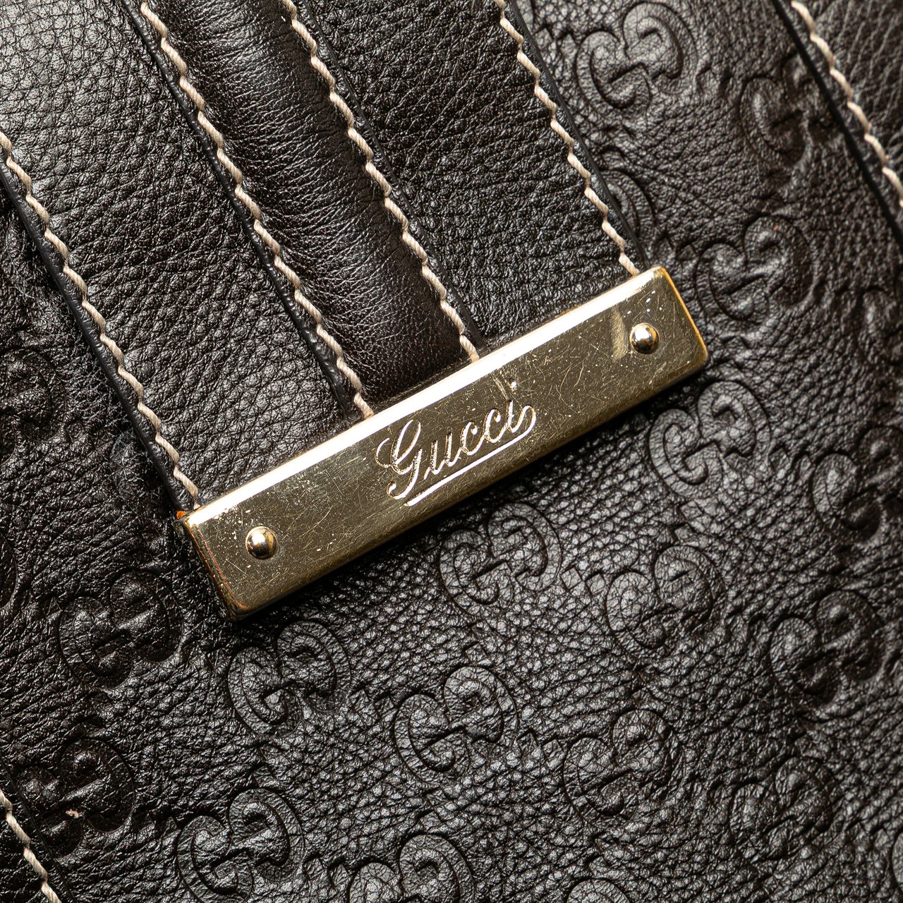 Gucci Guccissima New Ladies Tote Bruin