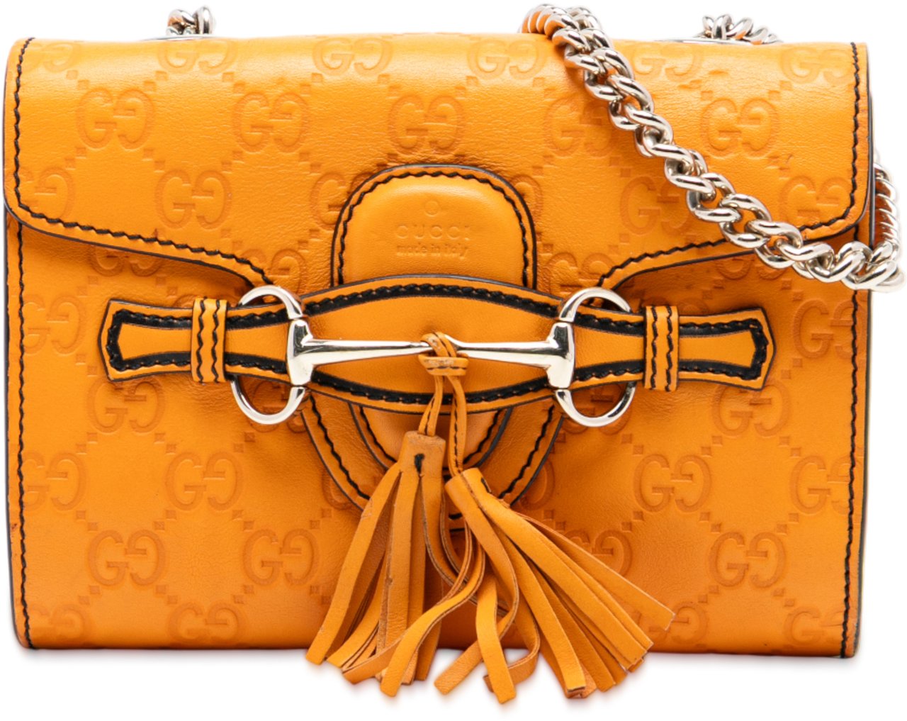 Gucci Mini Guccissima Emily Crossbody Oranje