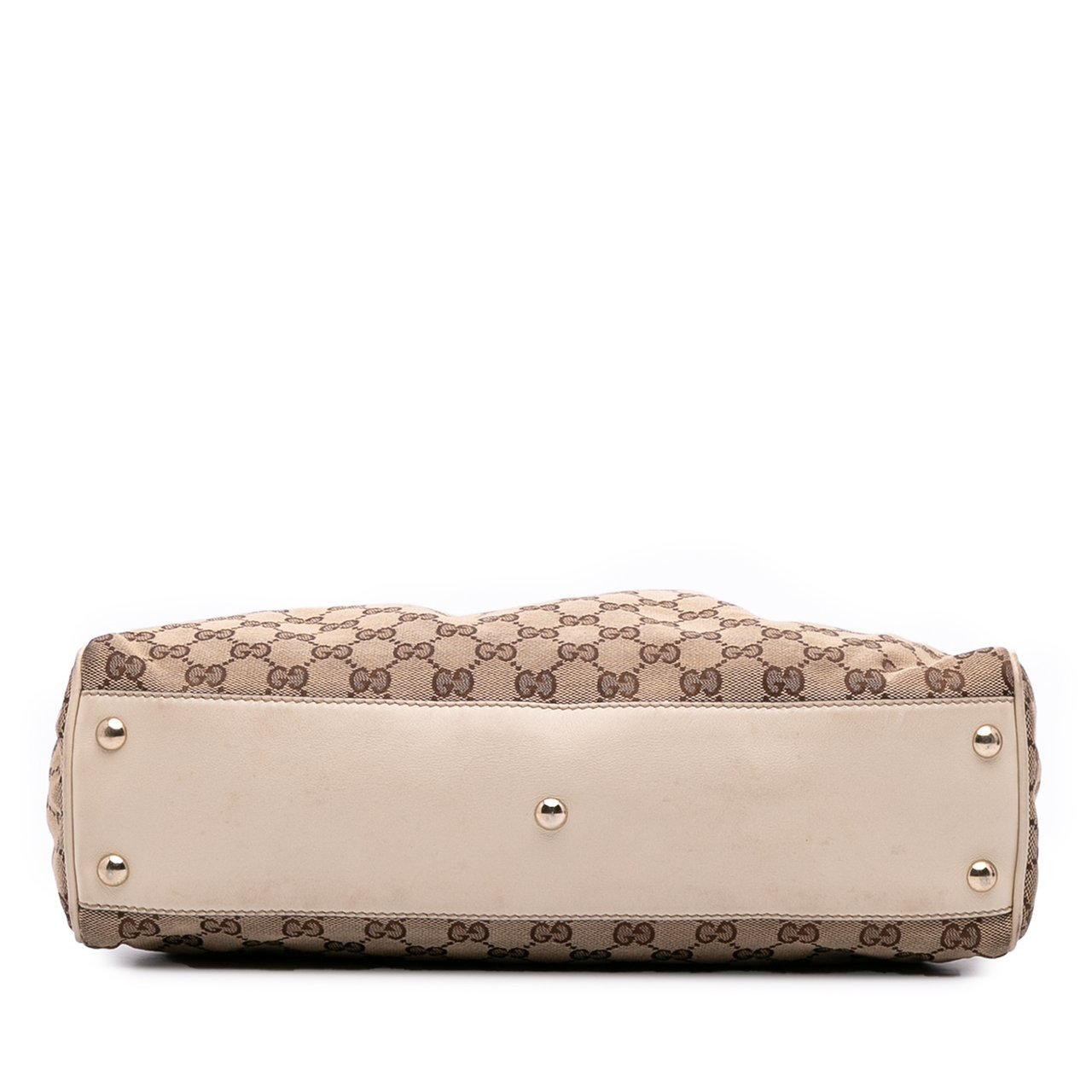 Gucci Medium GG Canvas Braided Peggy Tote Bruin