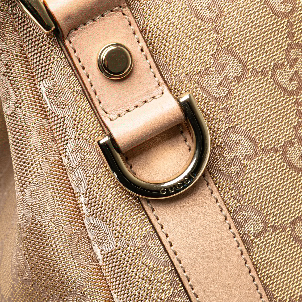 Gucci GG Canvas Abbey D Ring Tote Bruin