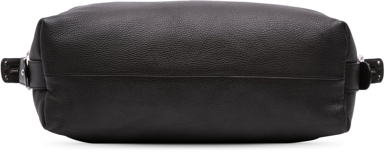 Gucci Large Pebbled Calfskin Bamboo Bar Tote Bruin