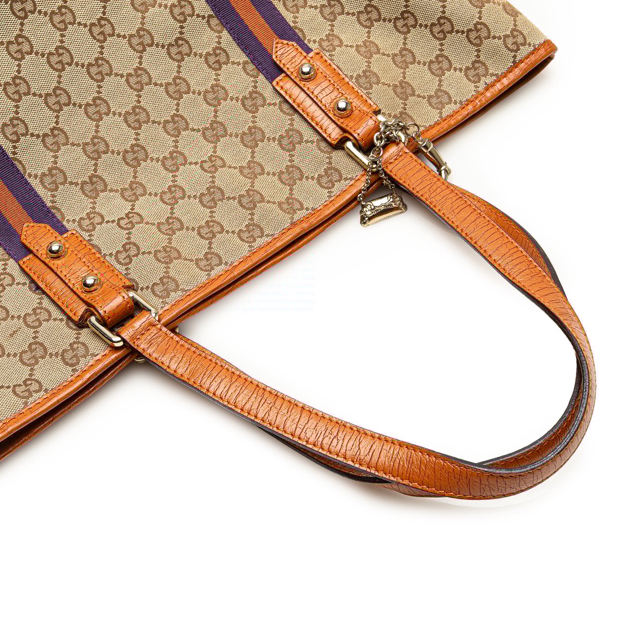 Gucci Large GG Canvas Jolicoeur Tote Bruin