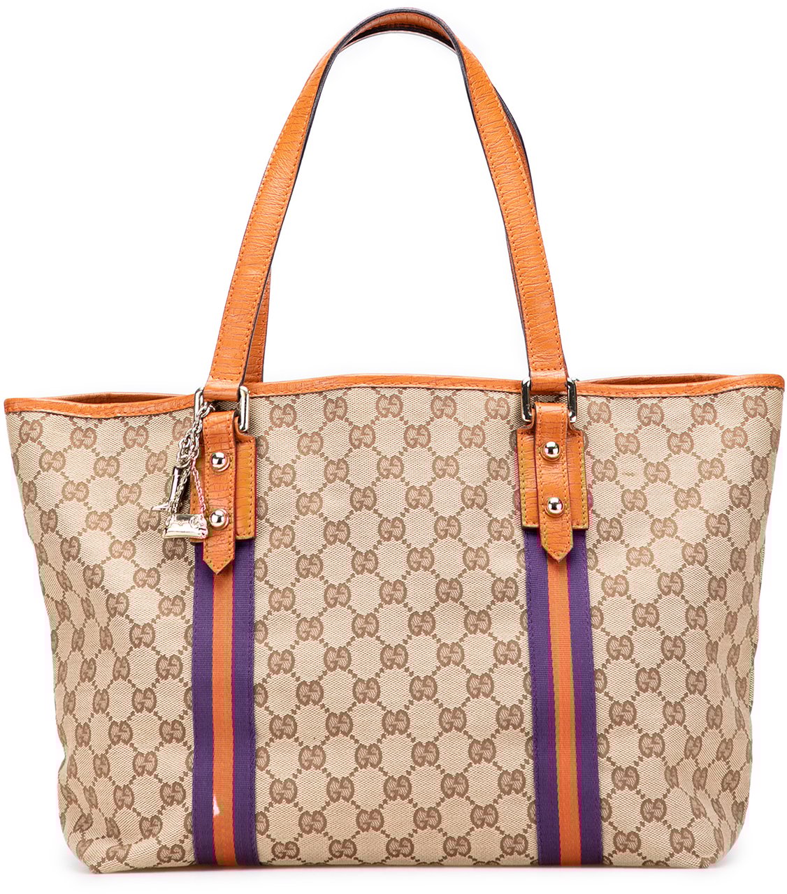 Gucci Large GG Canvas Jolicoeur Tote Bruin