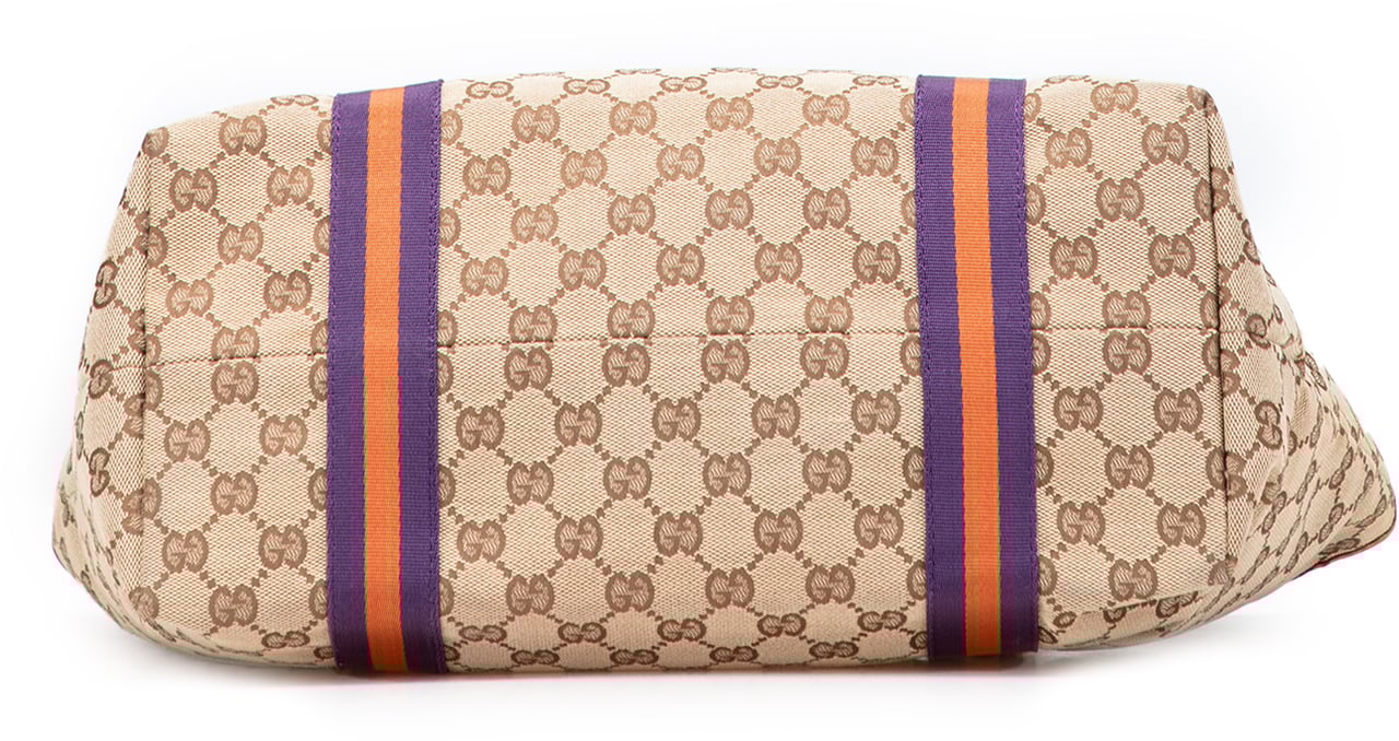Gucci Large GG Canvas Jolicoeur Tote Bruin