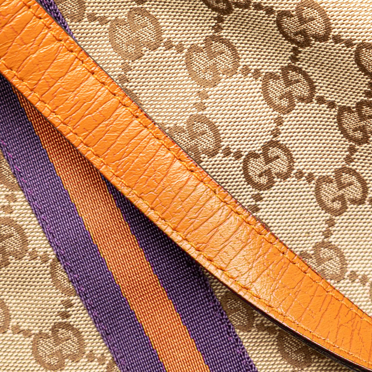 Gucci Large GG Canvas Jolicoeur Tote Bruin