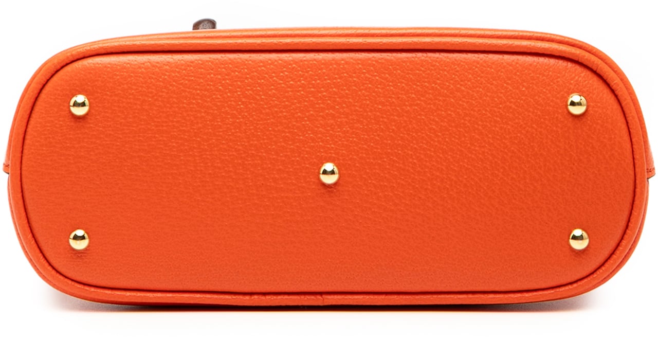 Gucci Mini Dollar Calfskin Bamboo Diana Dome Satchel Oranje