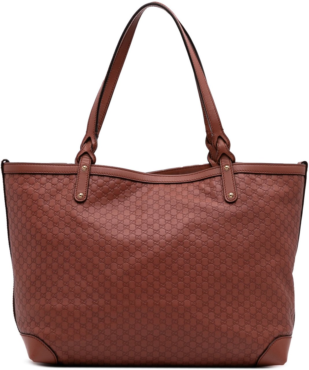 Gucci Medium Microguccissima Craft Tote Bruin