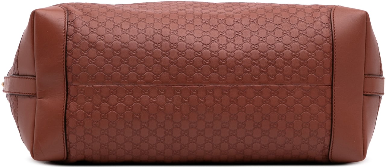 Gucci Medium Microguccissima Craft Tote Bruin