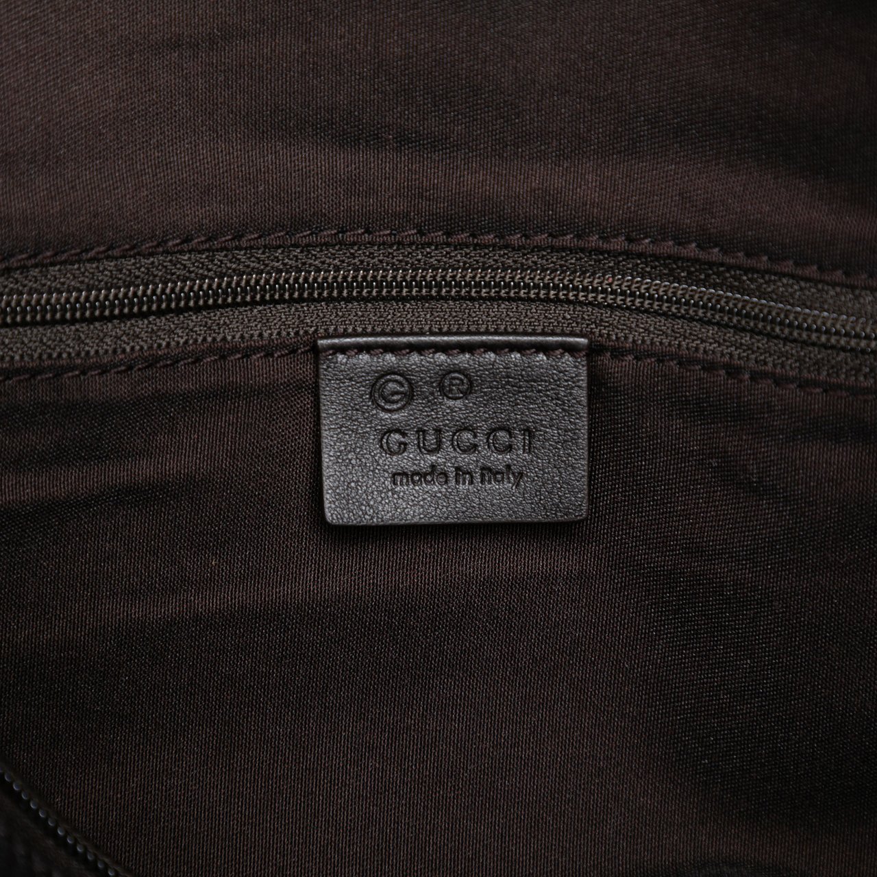 Gucci Embossed Leather Horsebit Satchel Zwart