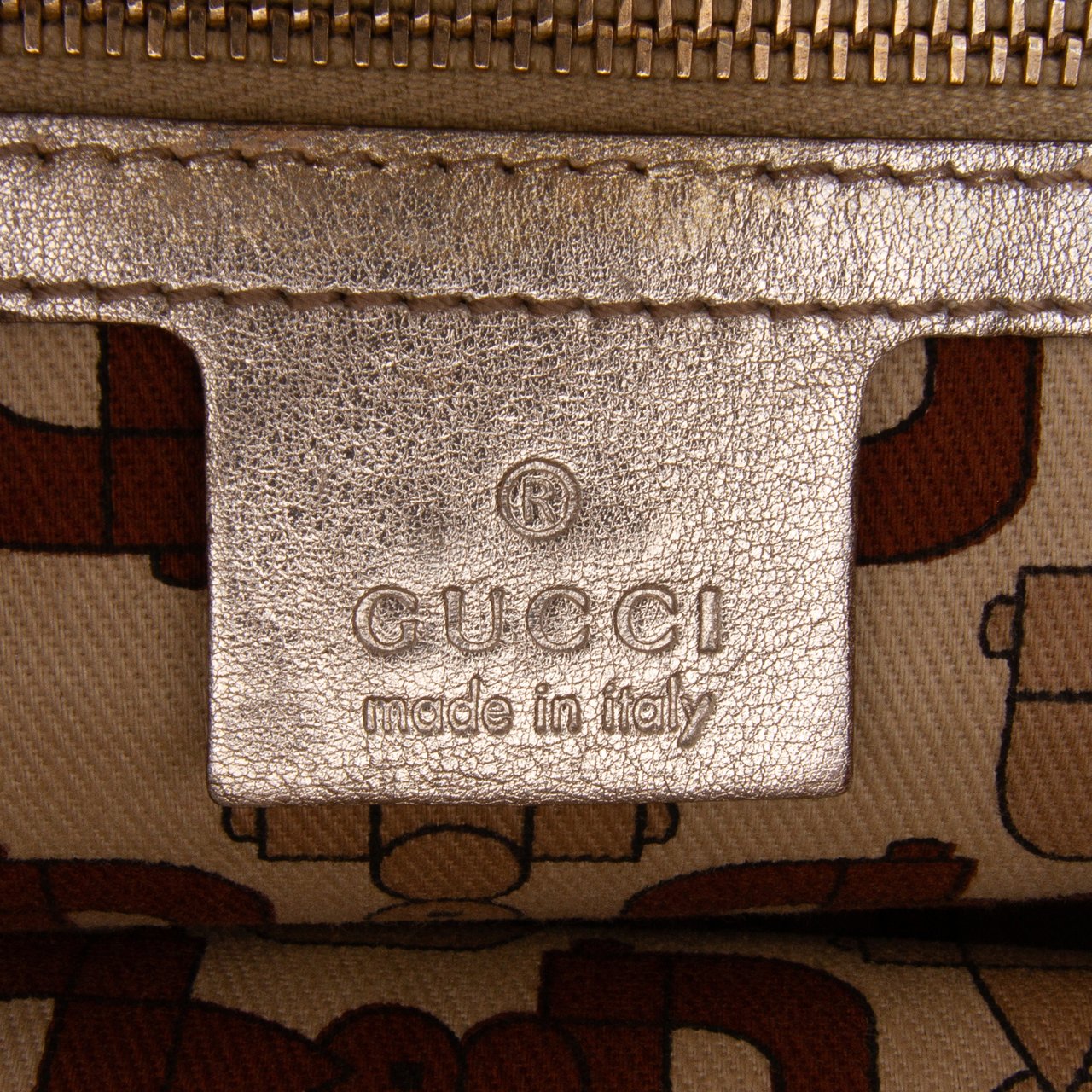 Gucci Metallic Guccissima Web Treasure Handbag Zilver