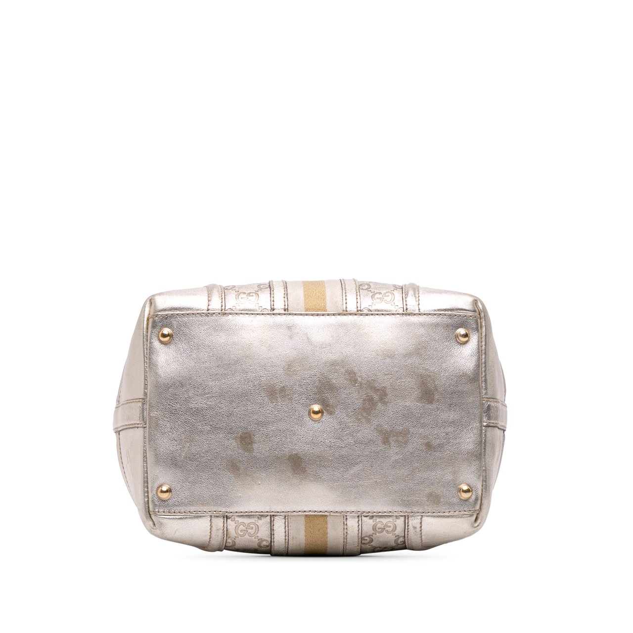 Gucci Metallic Guccissima Web Treasure Handbag Zilver