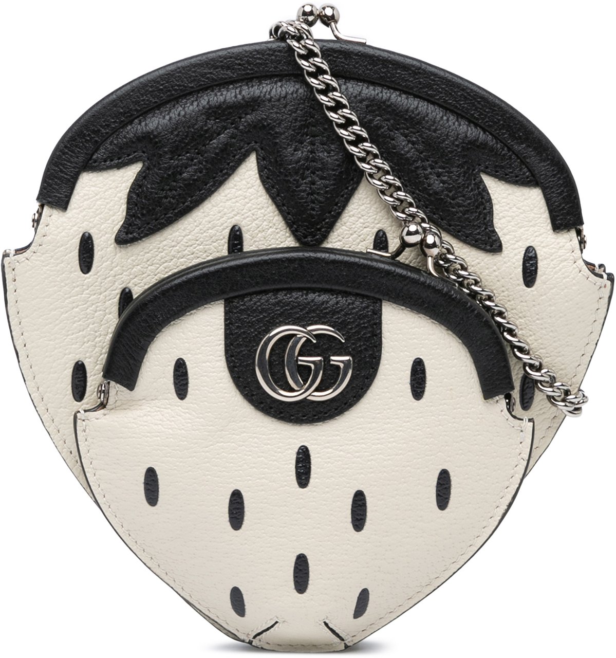 Gucci Leather Fruittini Strawberry Crossbody Wit
