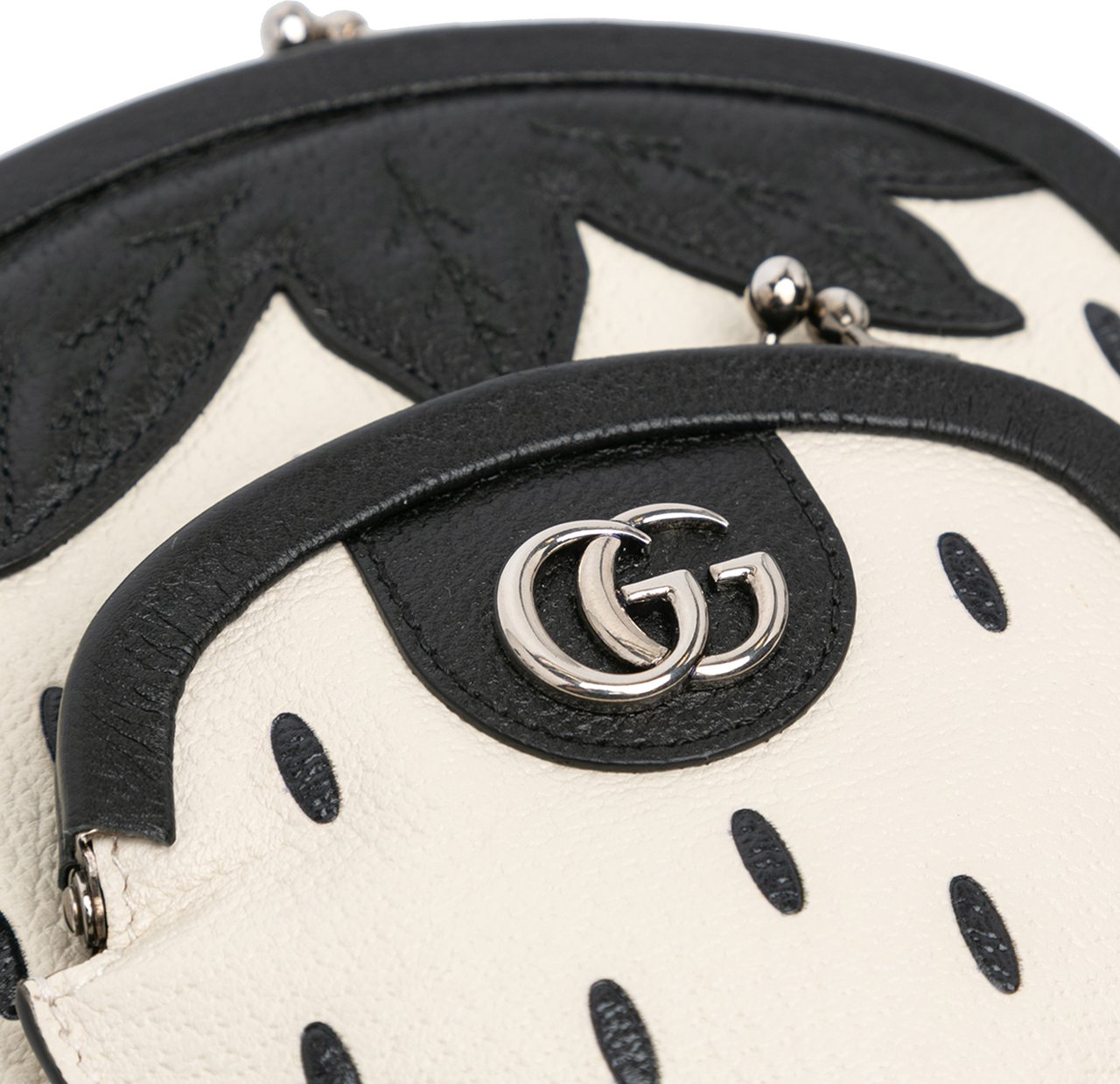 Gucci Leather Fruittini Strawberry Crossbody Wit