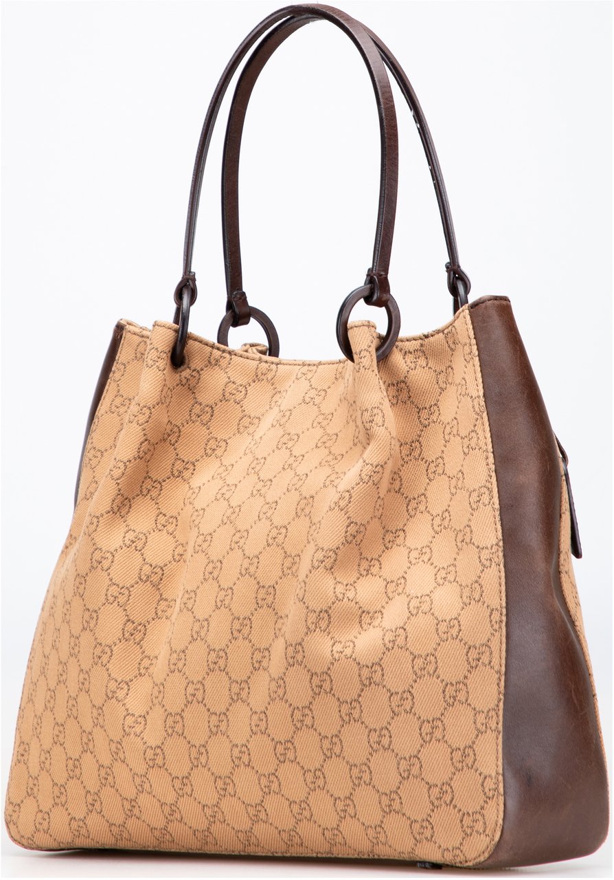 Gucci GG Denim Tote Bruin