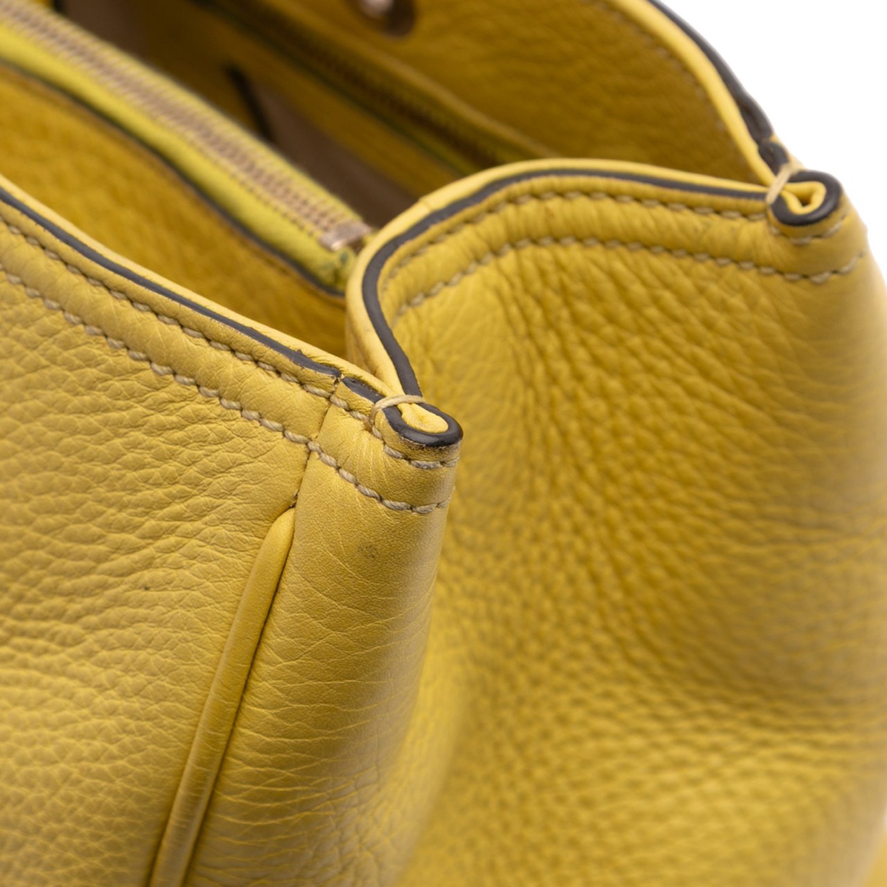 Gucci Medium Calfskin Bamboo Shopper Satchel Geel