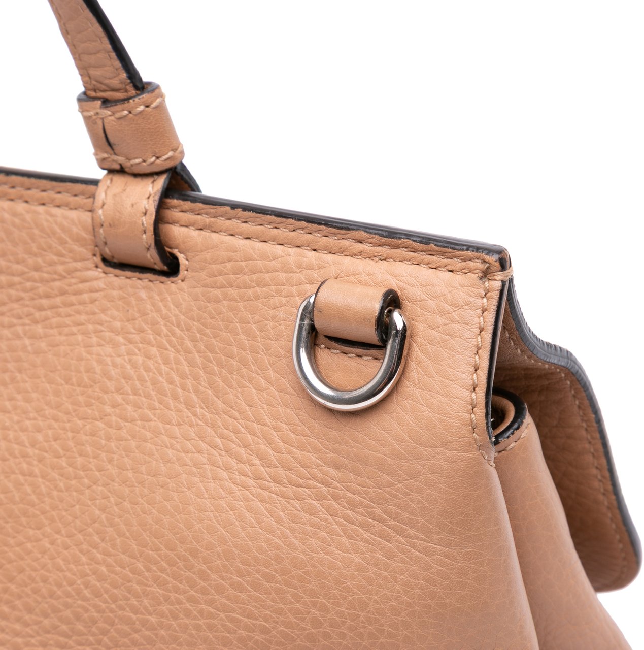 Gucci Medium Leather Bamboo Daily Satchel Bruin