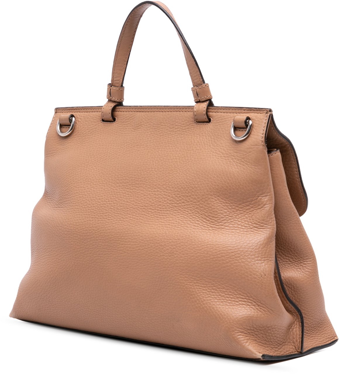 Gucci Medium Leather Bamboo Daily Satchel Bruin