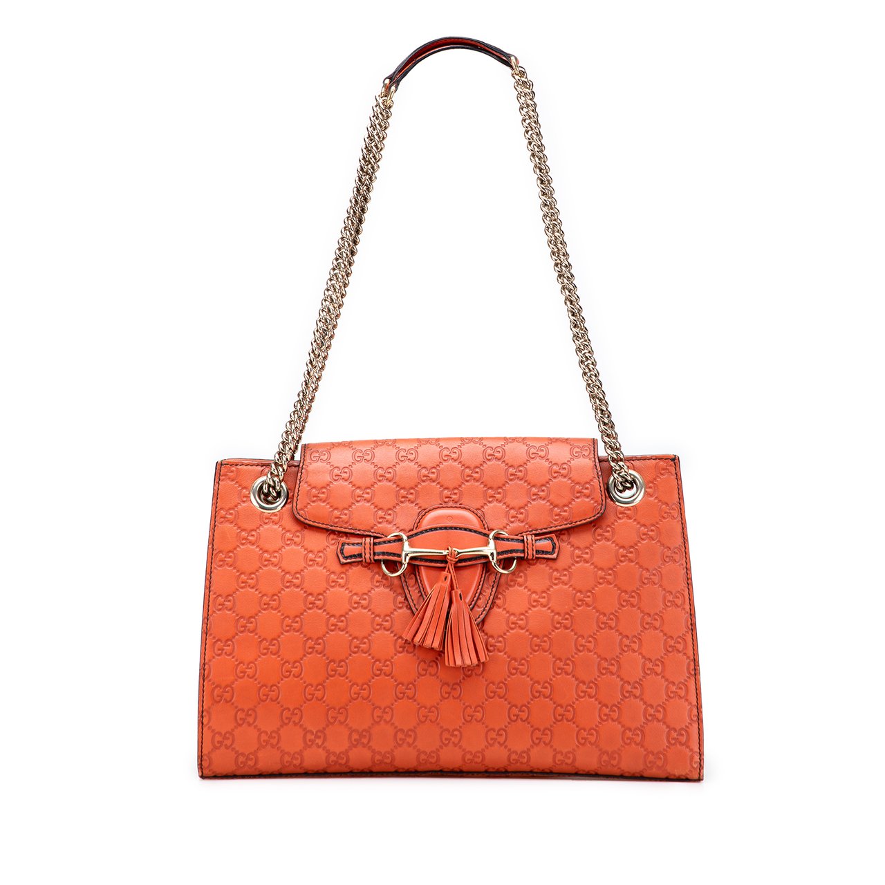 Gucci Large Guccissima Emily Shoulder Bag Oranje