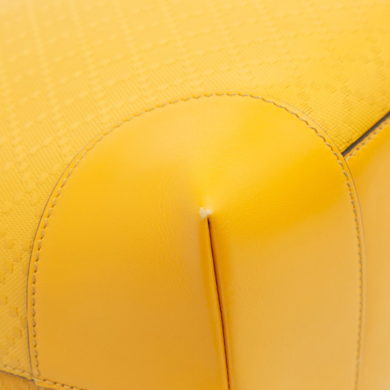 Gucci Diamante Leather Hilary Lux Tote Geel