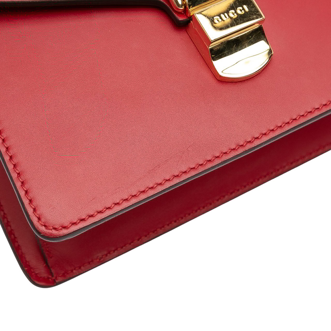 Gucci Mini Calfskin Sylvie Satchel Rood