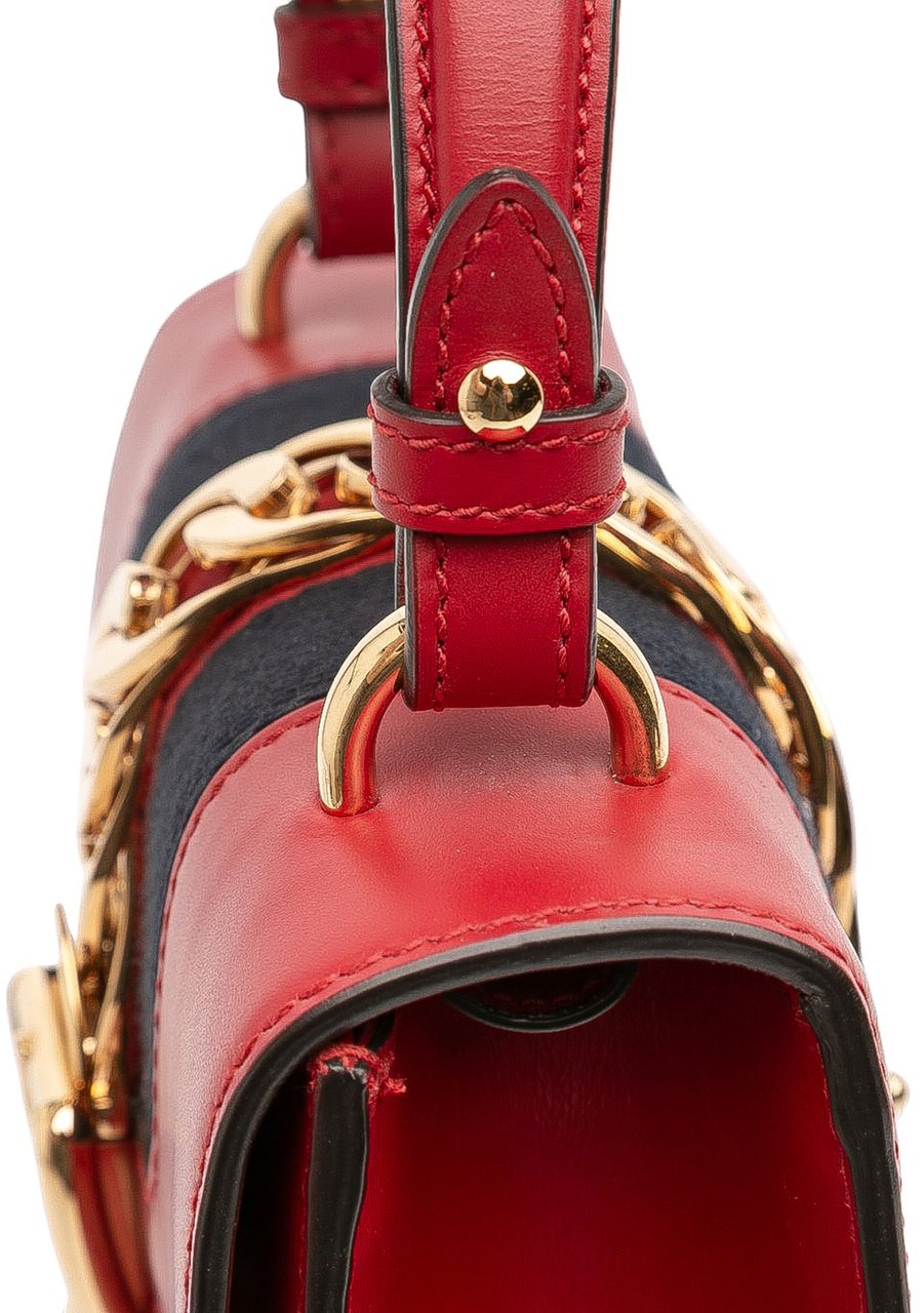 Gucci Mini Calfskin Sylvie Satchel Rood