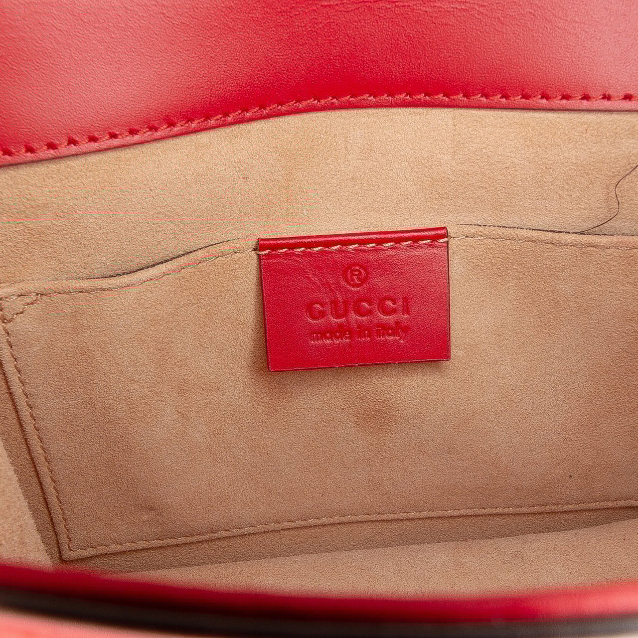 Gucci Mini Calfskin Sylvie Satchel Rood