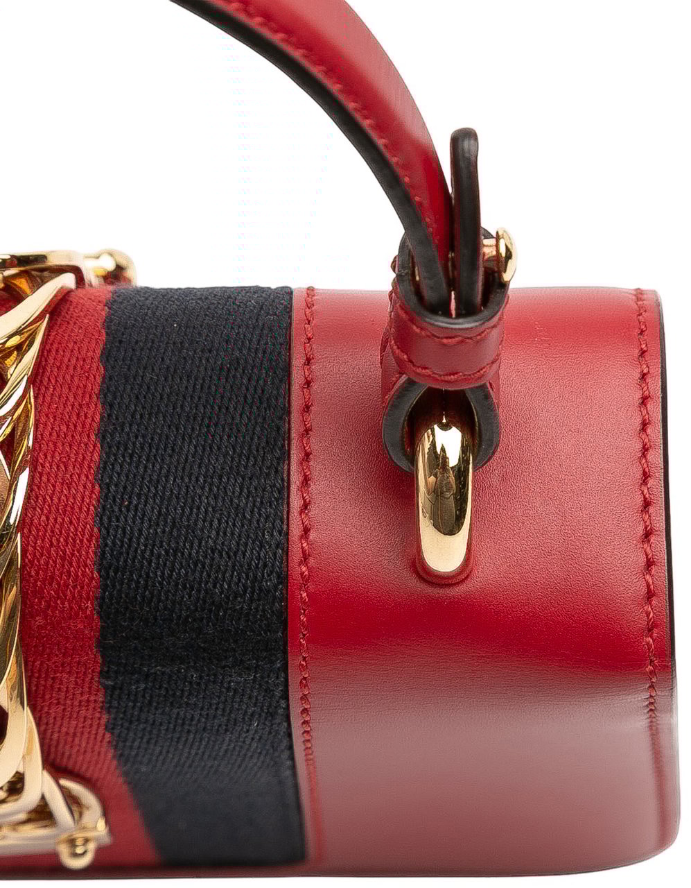 Gucci Mini Calfskin Sylvie Satchel Rood