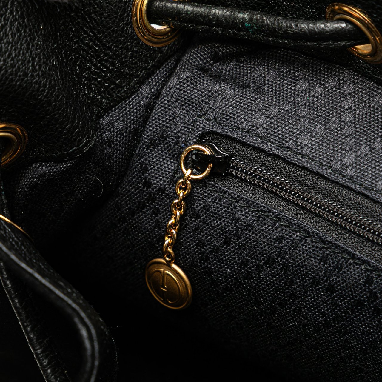 Gucci Suede Bamboo Backpack Zwart