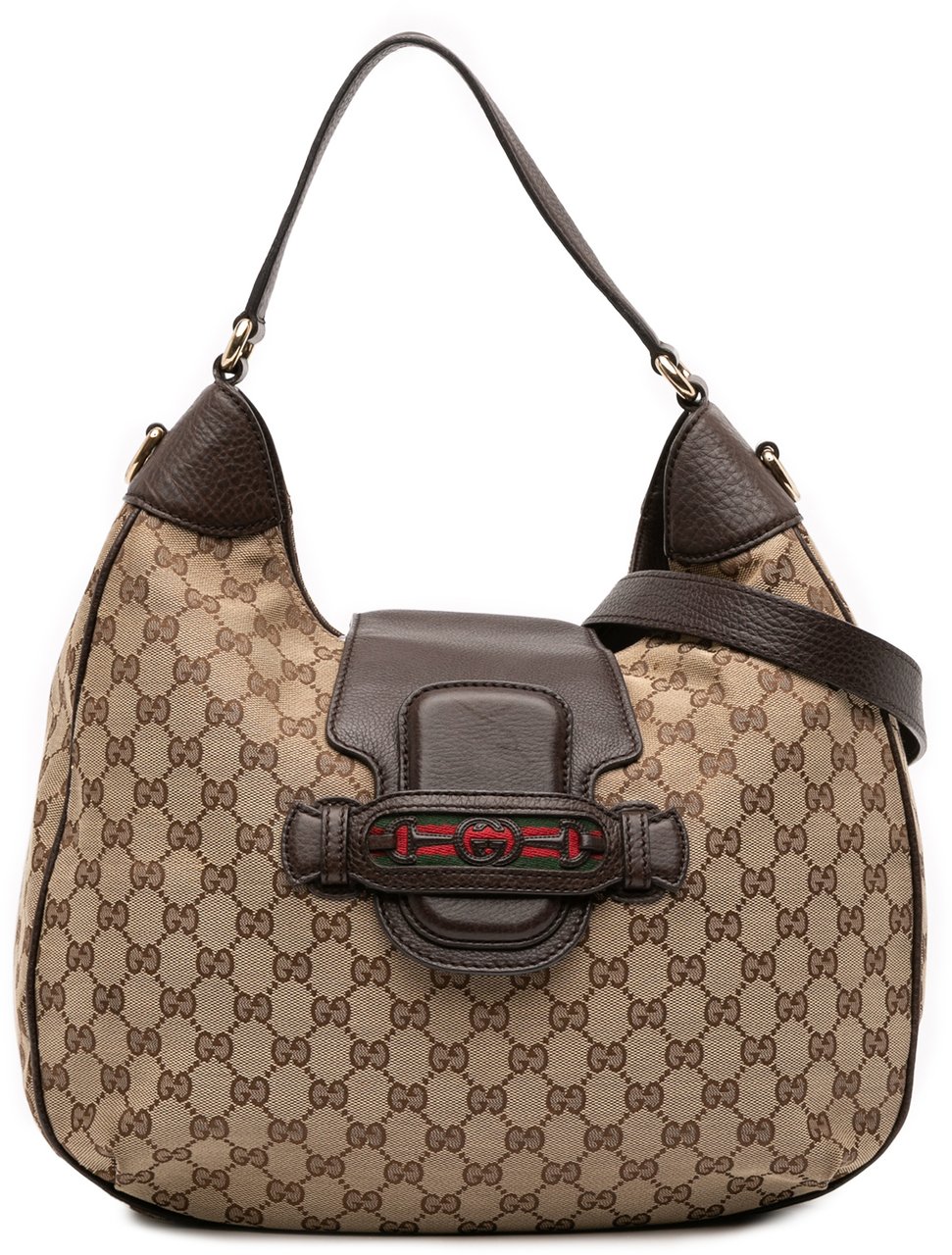 Gucci GG Canvas Dressage Hobo Bruin