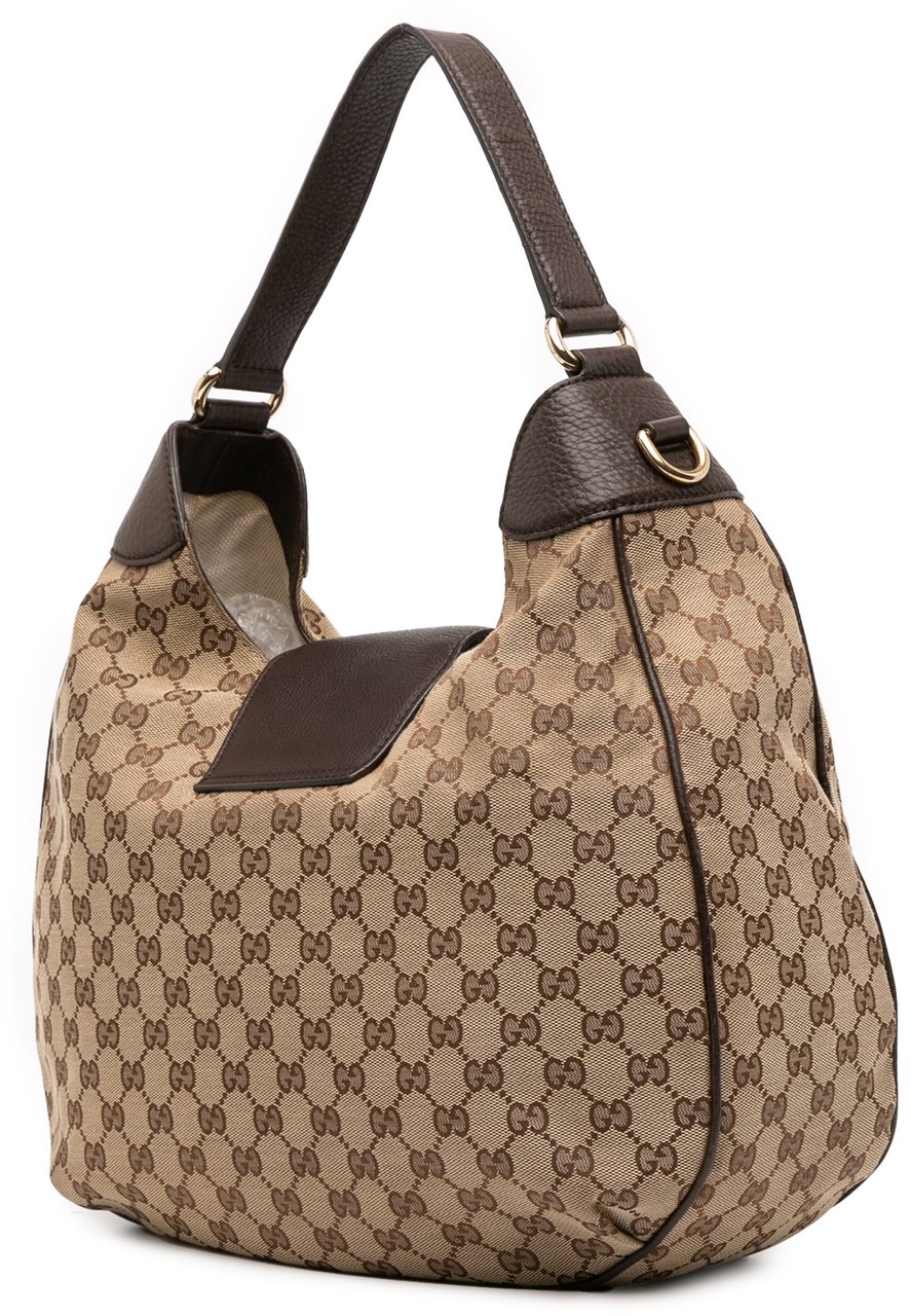 Gucci GG Canvas Dressage Hobo Bruin