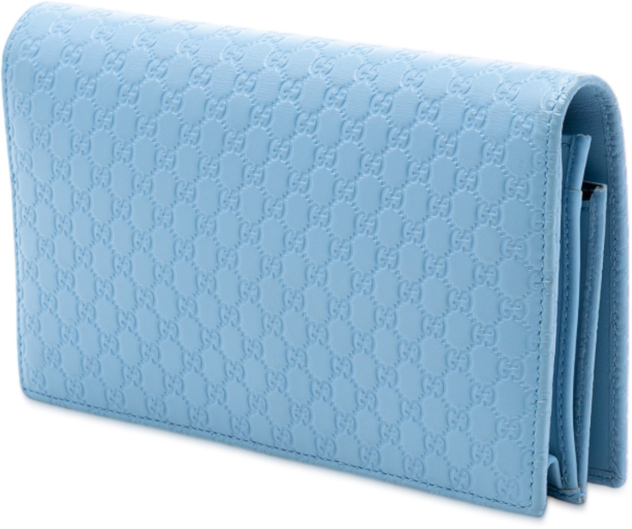 Gucci Microguccissima Wallet on Strap Blauw