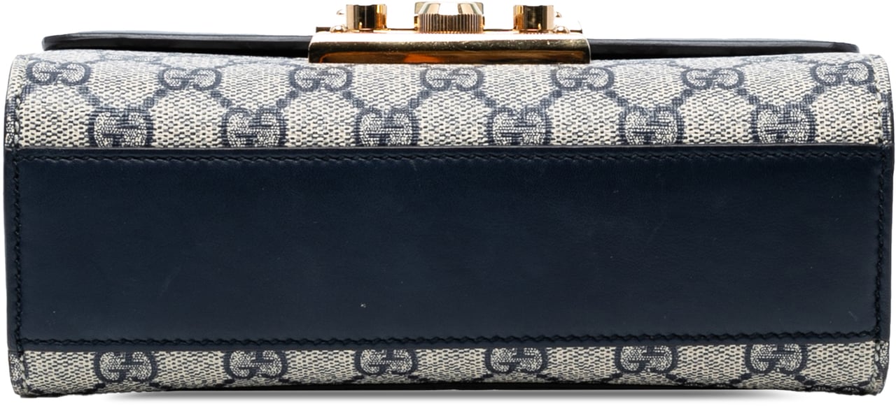 Gucci Small GG Supreme Padlock Crossbody Bruin