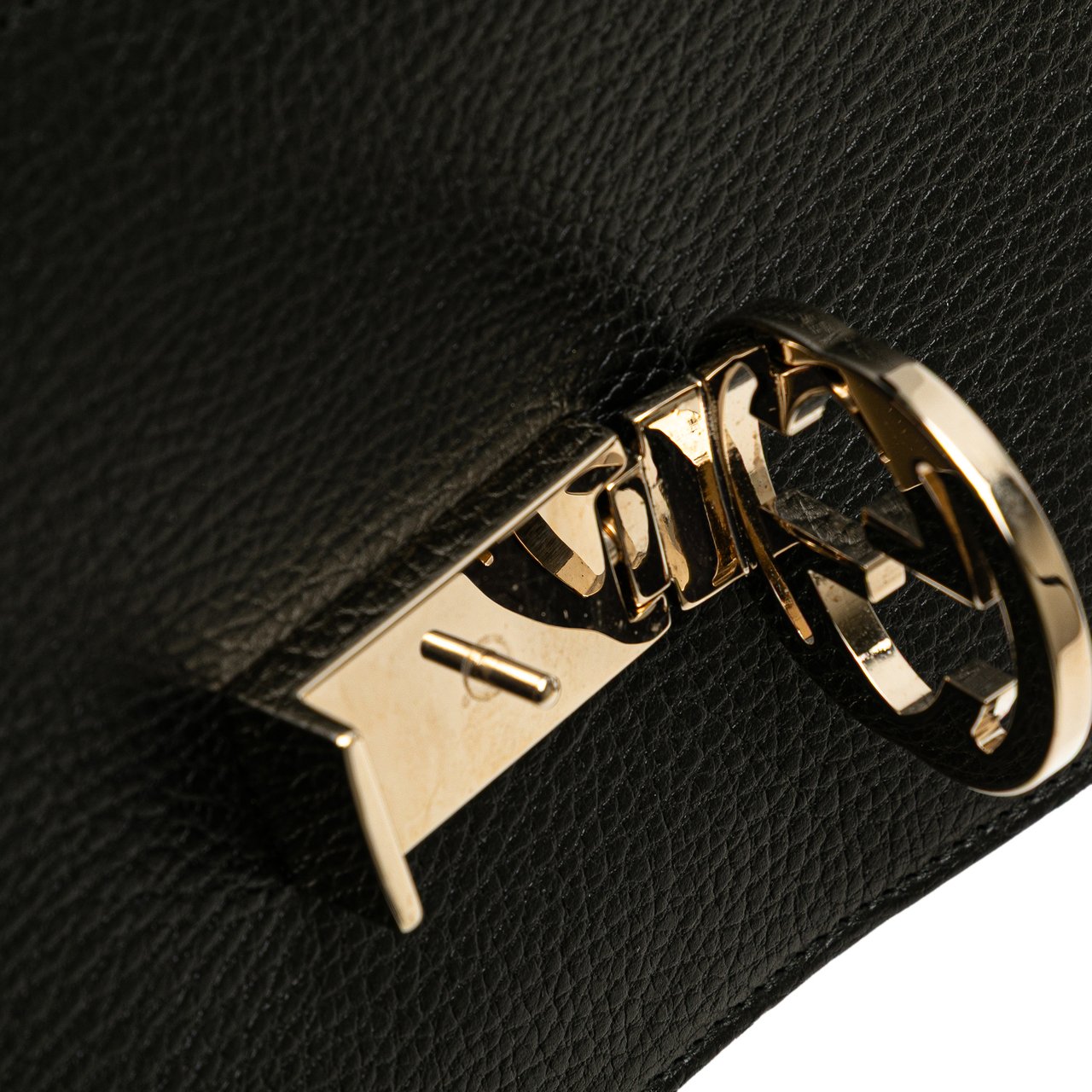 Gucci Small Dollar Calfskin Interlocking G Crossbody Zwart