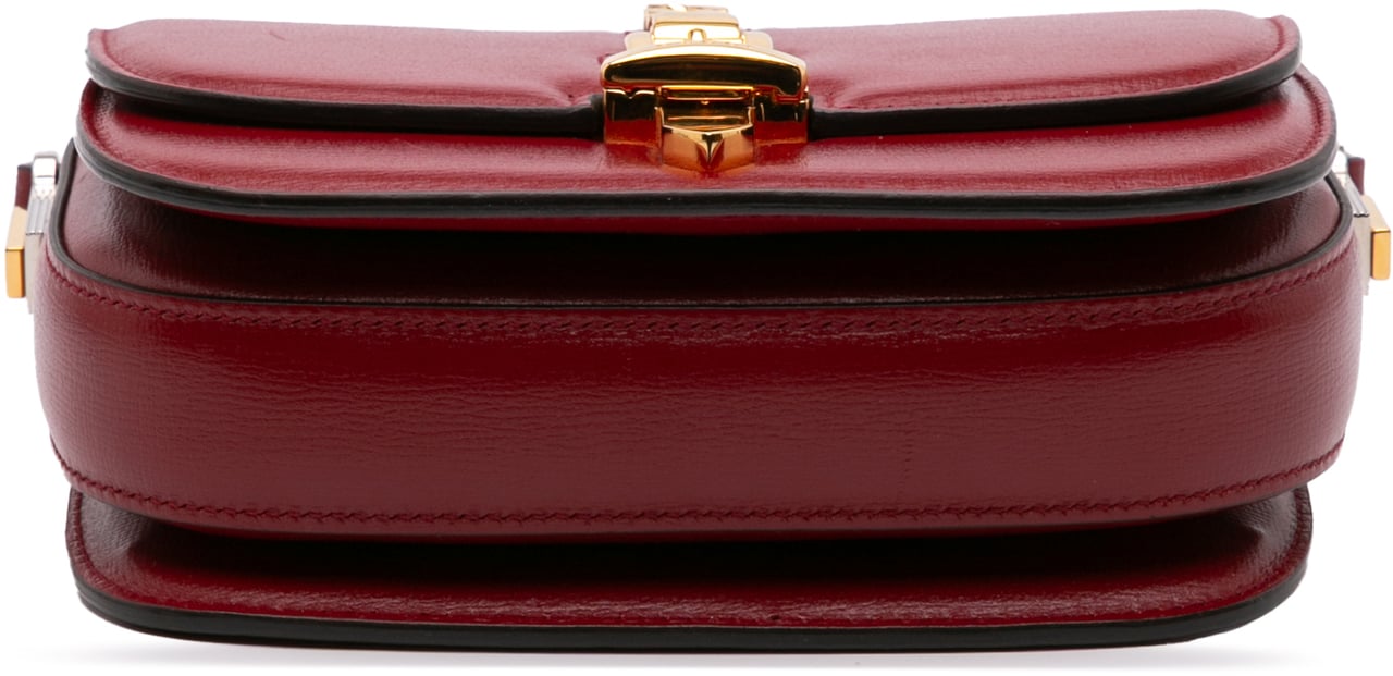 Gucci Mini Leather Sylvie 1969 Crossbody Rood