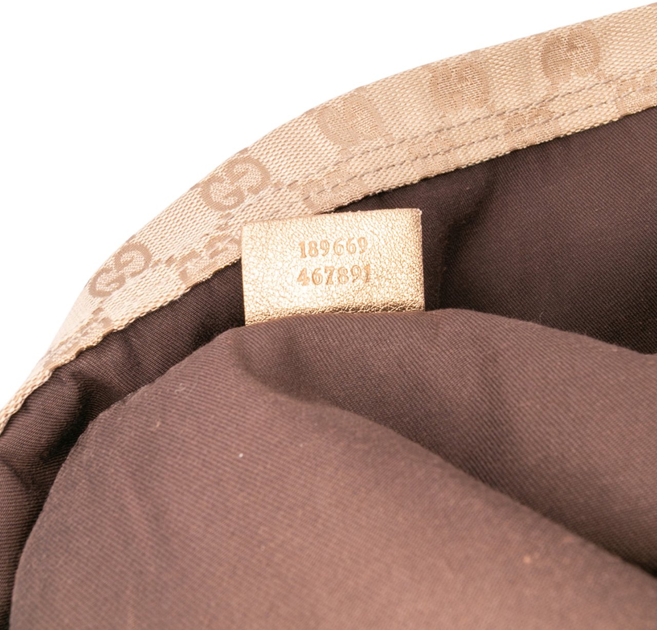 Gucci GG Canvas Web Tote Bruin