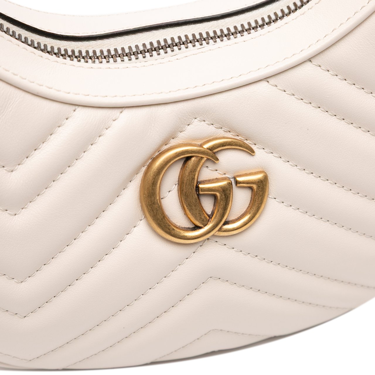 Gucci Mini GG Marmont Half Moon Bag Wit