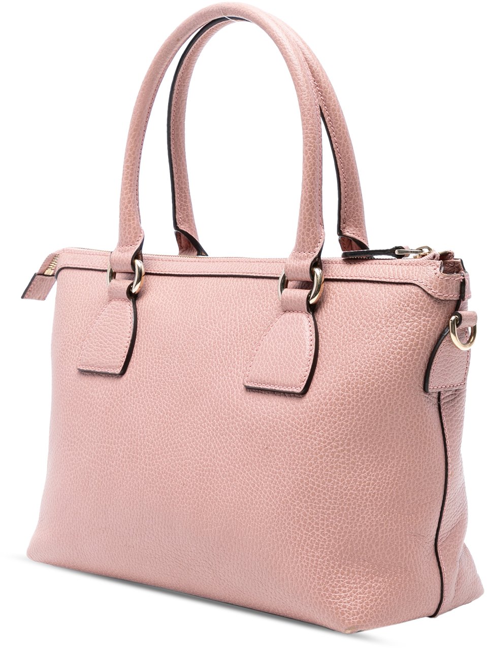 Gucci Dollar Calfskin GG Charm Satchel Roze