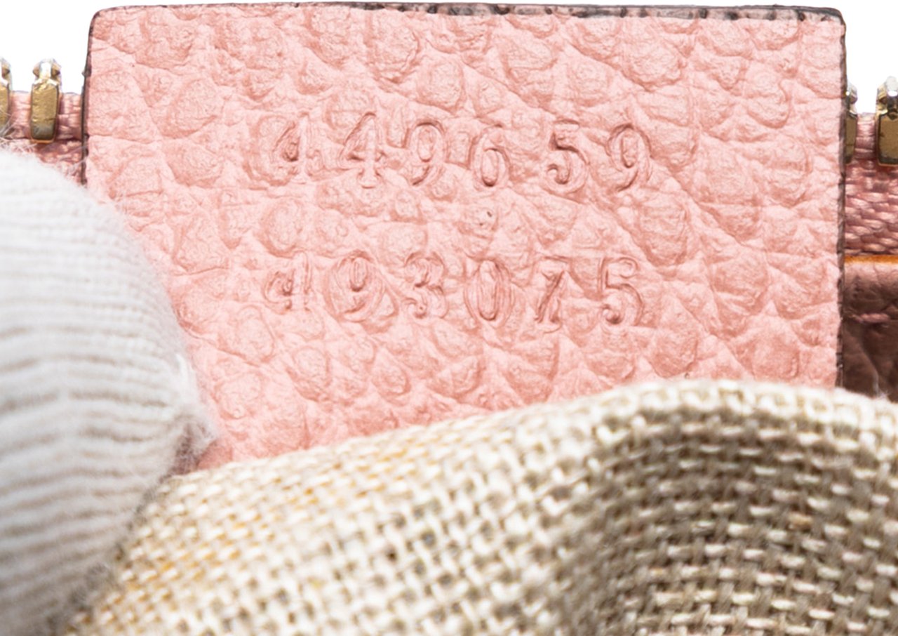 Gucci Dollar Calfskin GG Charm Satchel Roze