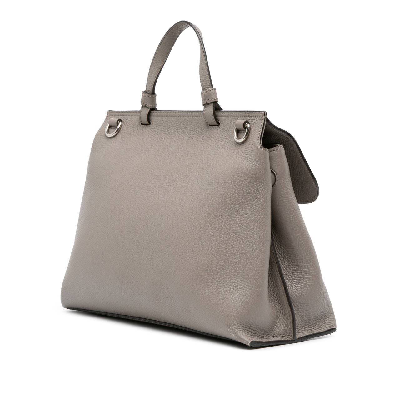 Gucci Medium Leather Bamboo Daily Satchel Bruin