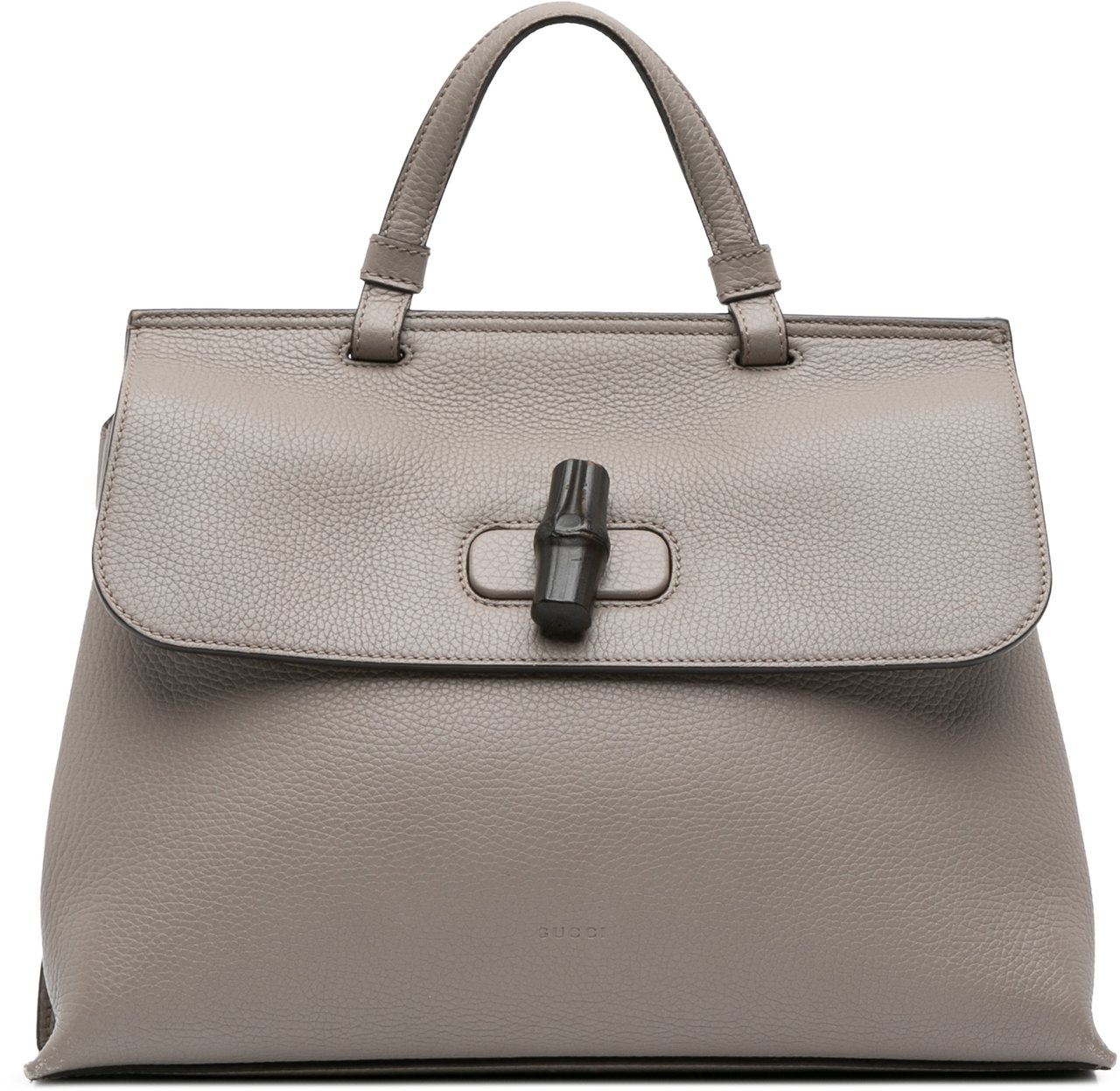 Gucci Medium Leather Bamboo Daily Satchel Bruin