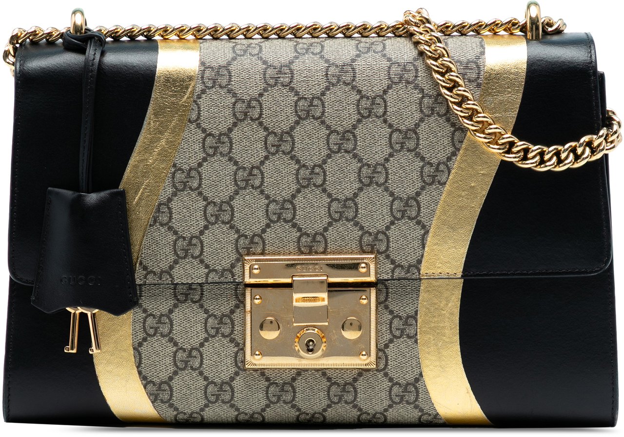 Gucci Large GG Supreme Osiride Padlock Crossbody Bruin